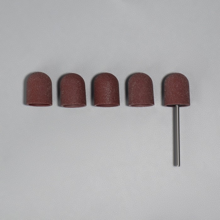 Набор для аппаратного маникюра и педикюра, основа, колпачки 5 шт, d 13 &times; 21 мм, абразивность 240