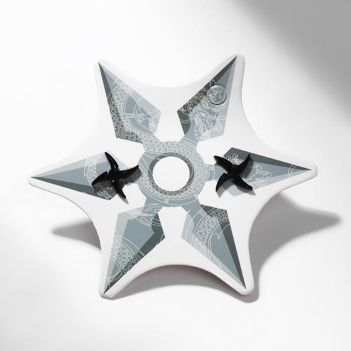 Серьги металл &laquo;Япония&raquo; сюрикены гвоздики, цвет чёрный