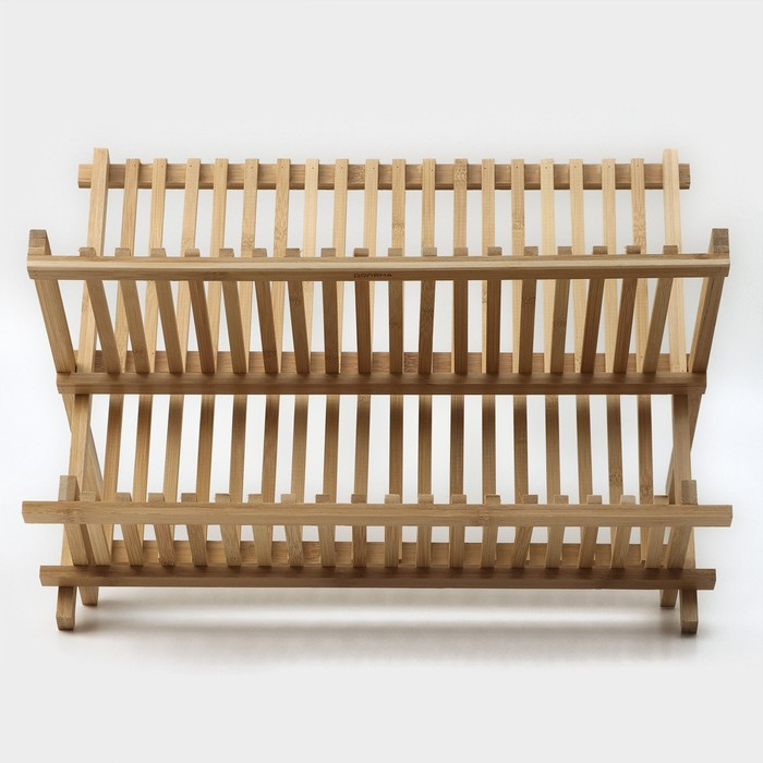 Сушилка для посуды &laquo;Бамбуковый лес&raquo;, 43&times;38 см, 2 яруса