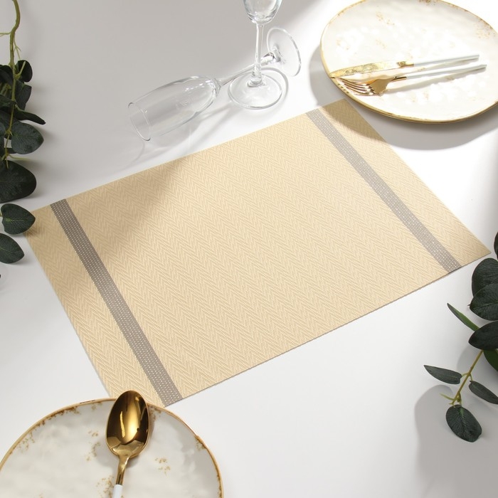 Салфетка на стол Доляна, цв.бежевый, 45*30см