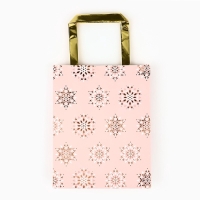 Пакет подарочный новогодний ламинированный &laquo;Танец снежинок&raquo;, MS 23 x 18 х 10 см