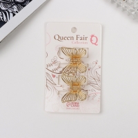 Краб для волос "Менди" (набор 2 шт) 2,5 см, золото Краб для волос "Менди" (набор 2 шт) 2,5 см, золото