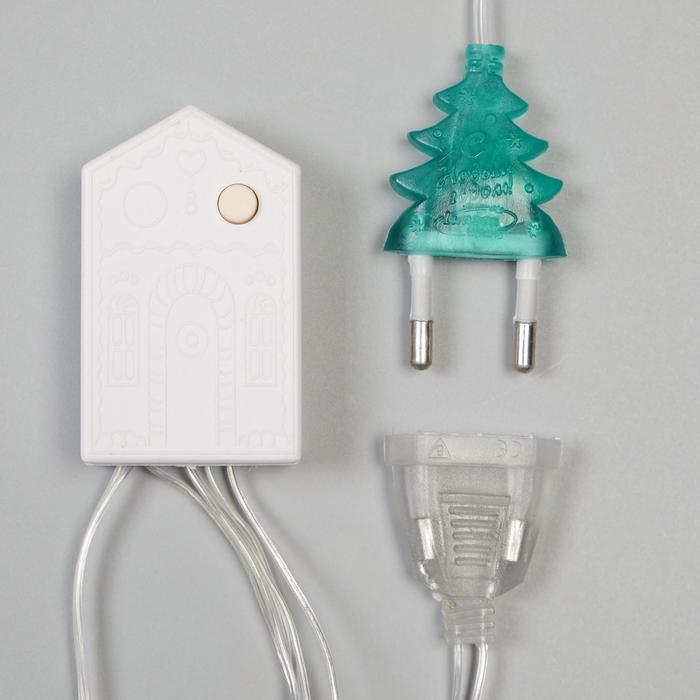 Гирлянда &laquo;Бахрома&raquo; 2.4 &times; 0.9 м с насадками &laquo;Колокольчики&raquo;, IP20, прозрачная нить, 138 LED, свечение мульти, 8 режимов, 220 В