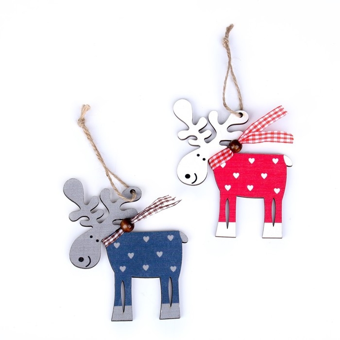 Подвеска новогодняя &laquo;Смешной олень&raquo;, МИКС
