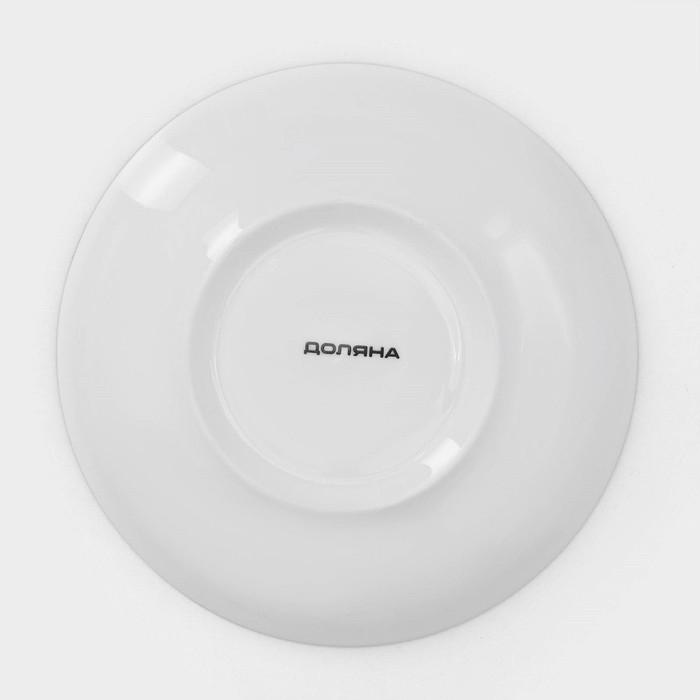 Сервиз фарфоровый чайный Доляна &laquo;Емеля&raquo;, 12 предметов: 6 чашек 280 мл, 6 блюдец d=15 см, цвет белый