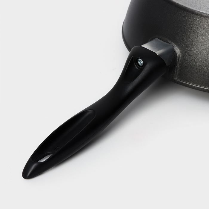 Сковорода &laquo;Надежда&raquo;, d=24 см, h=7,4 см, пластиковая ручка, антипригарное покрытие, цвет чёрный