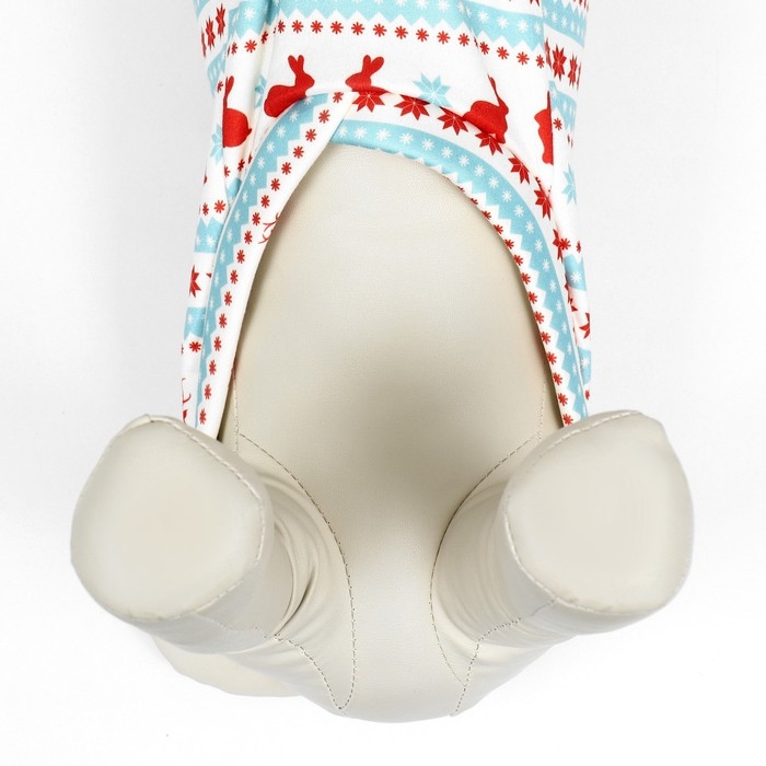 Толстовка Толстовка "Олени", размер XS (ДС 20, ОШ 20, ОГ 30 см), белая