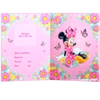 Папка для свидетельства о рождении, 1 файл 21х30 см, Минни Маус