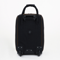 Чемодан малый 37 л (S) с сумкой, отдел на молнии, с расширением, цвет чёрный