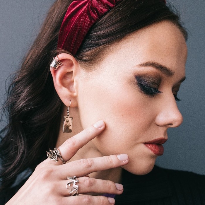 Серьги &laquo;Таро&raquo; маг, цвет серебро