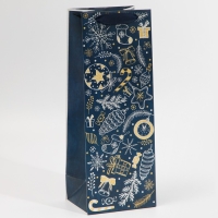 Пакет под бутылку &laquo;Happy New Year&raquo;, 13 х 36 х 10 см, Новый год