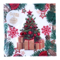 Салфетки бумажные &laquo;Ёлка&raquo;, набор, 20 шт., 33 &times; 33 см