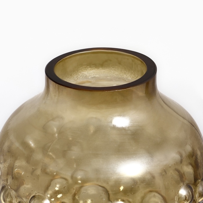 Ваза для цветов &laquo;Мальва&raquo; из темного прозрачного стекла 30 х 15 х 15 см