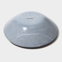 Салатник стеклянный Доляна &laquo;Марбл чёрный&raquo;, 740 мл, 18&times;4,5 см, цвет чёрный