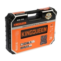 Набор инструментов универсальный KINGQUEEN WIB-233, 72 зуба, 1/2", 58 предметов Набор инструментов универсальный KINGQUEEN WIB-233, 72 зуба, 1/2", 58 предметов