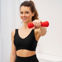 Гантель неопреновая ONLYTOP, 1,5 кг, цвета МИКС