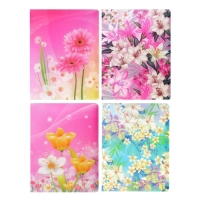 Папка с 30 вкладышами Calligrata "Цветы" А4, пластик, 400 мкм, МИКС Папка с 30 вкладышами Calligrata "Цветы" А4, пластик, 400 мкм, МИКС