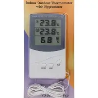 Термометр LTR-07, электронный, 2 датчика температуры, датчик влажности, белый