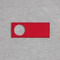 Лейбл из ПВХ с вырубкой &laquo;Круг&raquo;, красный