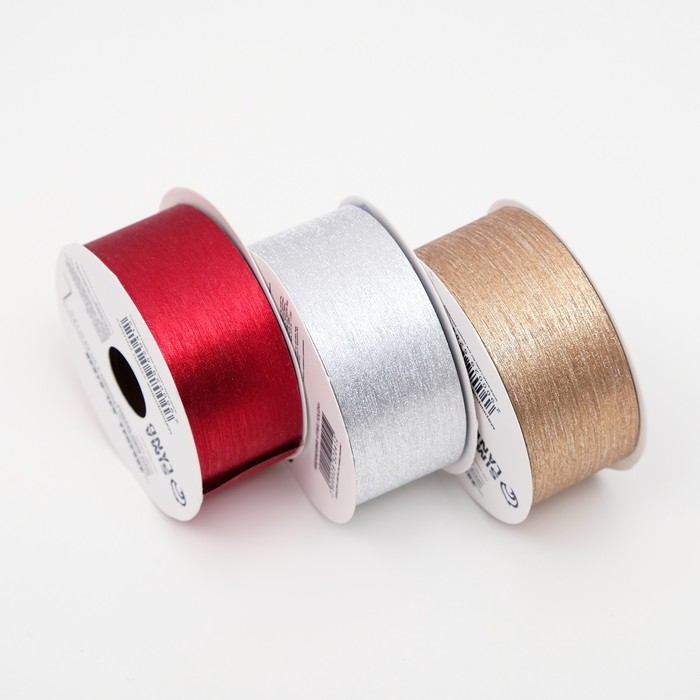 Лента упаковочная (ФАСОВКА 6 шт), цвета МИКС , 2,8 см х 5 м