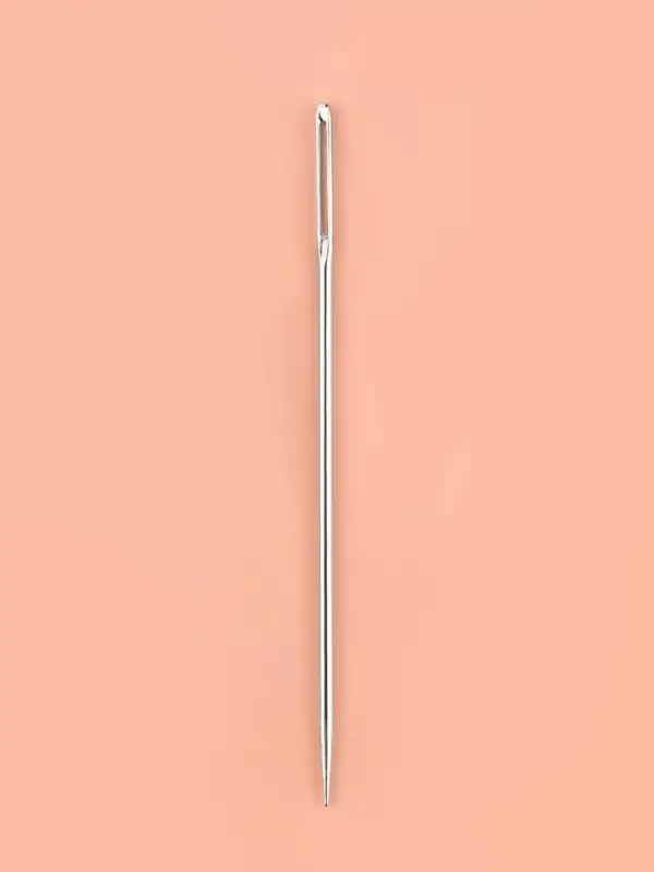 Спицы круговые, для вязания, с пластиковой леской, d=4.5 мм, 14/80 см, с иглой