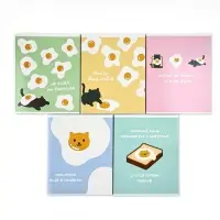 Тетрадь в клетку, 48 л., А5, на скрепке, блок №2 &laquo;Яичница&raquo; МИКС