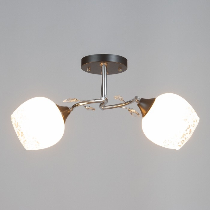 Люстра потолочная Зои 2хE27 40Вт Хром, черный Люстра потолочная Зои 2хE27 40Вт Хром, черный