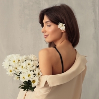 Комплект (сорочка, шорты) женская MINAKU:  Home collection цвет жемчужный , р-р 50