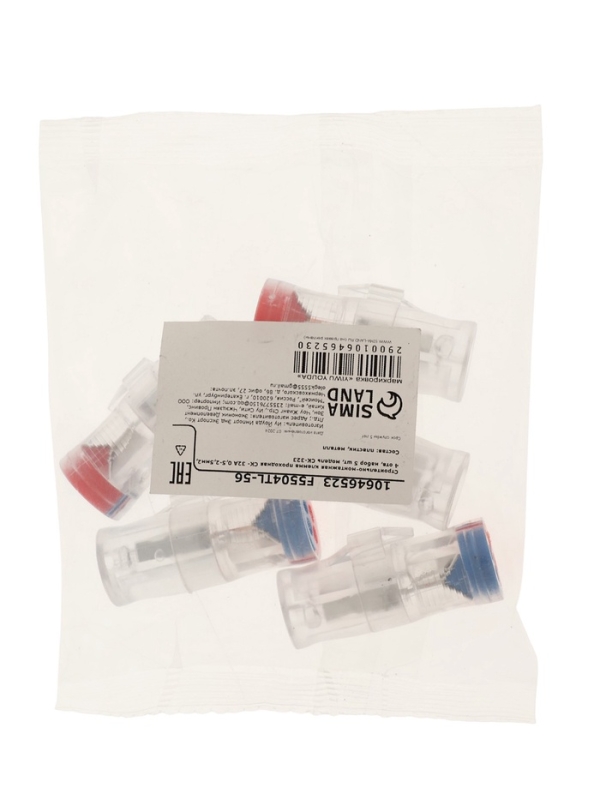 Строительно-монтажная клемма проходная СК-323 32А 0,5-2,5мм2, 4 отв, набор 5 шт