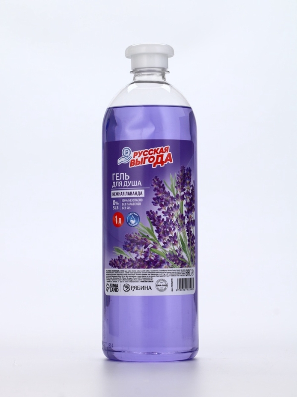 Русская Выгода Гель для душа нежная лаванда, 1000 мл