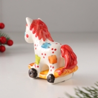 Качалка фарфоровая "Лошадка на колесах", в. 8 см Качалка фарфоровая "Лошадка на колесах", в. 8 см