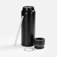 Термобутылка Magnus с магнитным держателем для телефона, черная