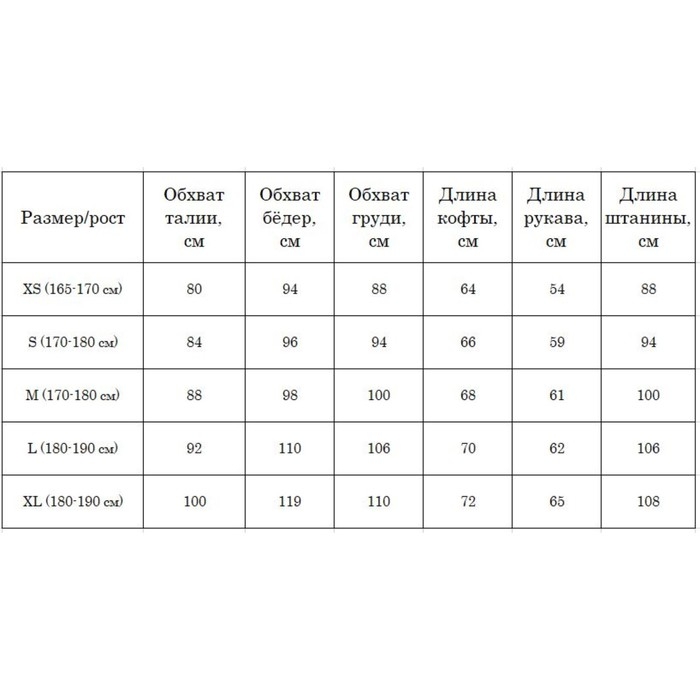Термобелье мужское, размер XS, 42-44, на рост 165-170 см, цвет темно-серый Термобелье мужское, размер XS, 42-44, на рост 165-170 см, цвет темно-серый