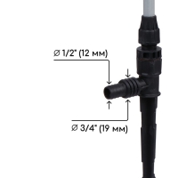 Распылитель 4−лепестковый, удлинённый, 100 см, штуцер под шланги 1/2" (12 мм) − 3/4" (19 мм), металл, пластик, «Жук» Распылитель 4−лепестковый, удлинённый, 100 см, штуцер под шланги 1/2" (12 мм) − 3/4" (19 мм), металл, пластик, «Жук»
