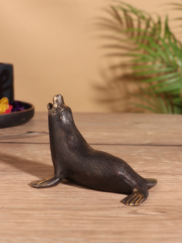 Сувенир бронза "Тюлень" 10х8х7 см