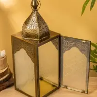 Подсвечник фонарь "Купол" железо 16,5х15,5х45 см