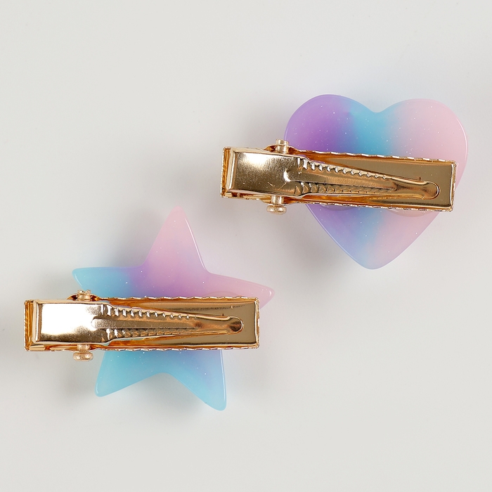 Заколки для волос  2шт, космос