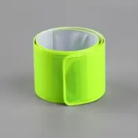 Светоотражающий слэп-браслет, самофиксирующийся, 3 &times; 30 см, цвет салатовый