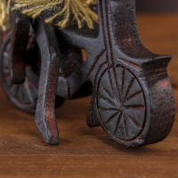 Сувенир &laquo;Аборигены парочка на мотоцикле&raquo;, 7&times;15&times;17 см, дерево