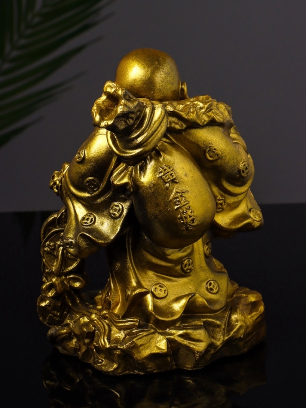 Статуэтка Статуэтка "Хотей приносит удачу и богатство" 14 см, цвет золото