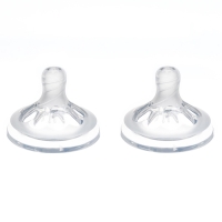 Соска на бутылочку M&B Natural, антиколиковая, от 6 мес.(Х), широкое горло &Oslash;50 мм., быстрый поток, для густого питания, 2 шт.