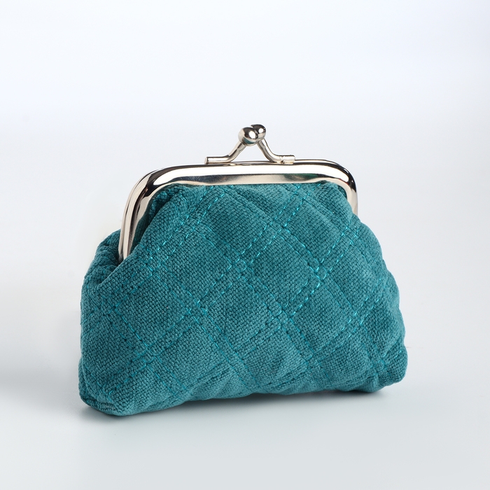 Кошелёк женский на фермуаре, цвет голубой Кошелёк женский на фермуаре, цвет голубой