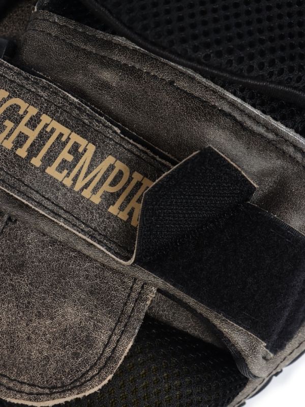 Лапы боксёрские изогнутые FIGHT EMPIRE, VINTAGE, натуральная кожа, ретро-серые, пара