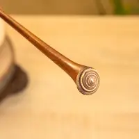 Заколка для волос фигурная, дерево Соно, ракушка, 20 см, цв. тёмно-коричневый