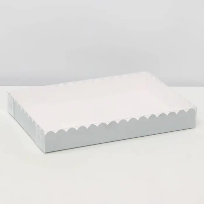 Коробка для печенья, серебряная, 22&times;15&times;3 см