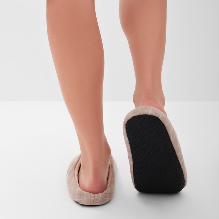 Тапочки женские, размер 38-39, цвет бежевый