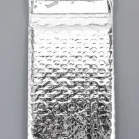 Пакет из ВПП c клапаном и клеевым слоем, серебряный 11&times;16 + 5 см