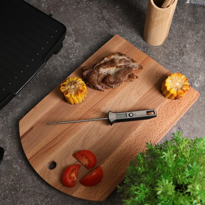 Термометр (термощуп) кухонный LTR-19, максимальная температура 300 &deg;C, от LR44, серебристый