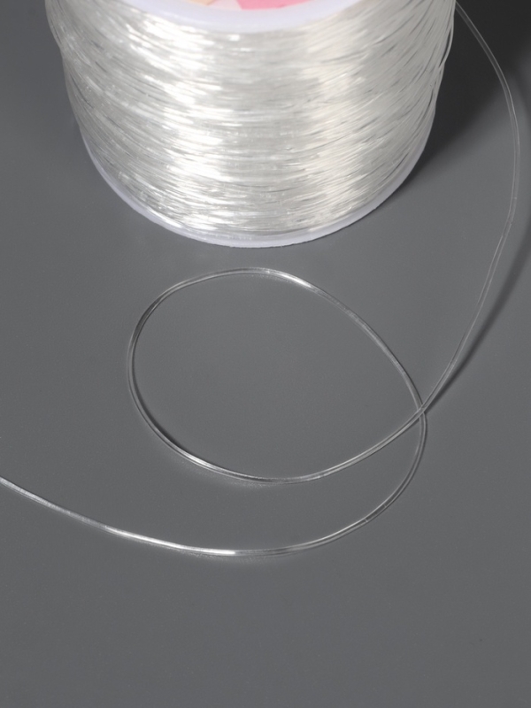 Нить для плетения 100±1м d0,8мм эластичная силикон прозрачный АУ Нить для плетения 100±1м d0,8мм эластичная силикон прозрачный АУ