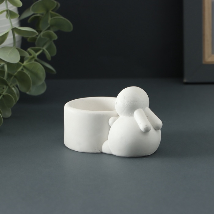 Подсвечник "Кролик" 6х10х5см, белый